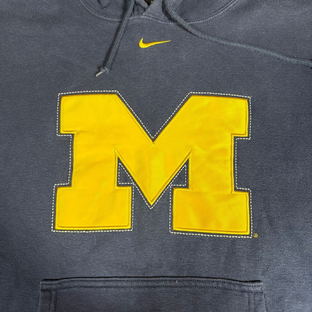 Vintage Nike Team Michigan Wolverines Center Swoosh Sweatshirt Men Sz L Preowned - Picture 2 of 4